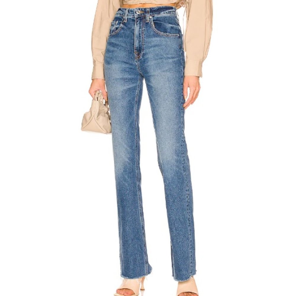 GRLFRND Blue Boot Cut Jeans